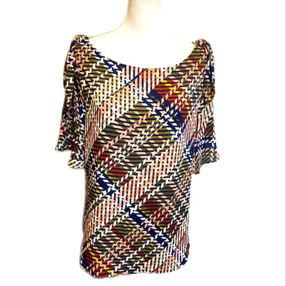 7th Avenue Design Studio New York & Company multicolor flowy top - M - Picture 1 of 7